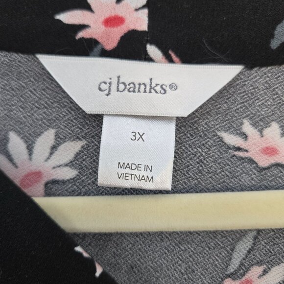 CJ Banks Floral Popover Boho Top Size 3XL - Picture 3 of 6